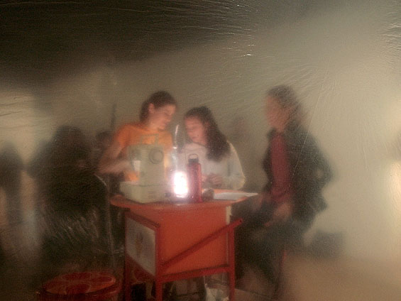 Bubble, 2009, view through exterior of bubble