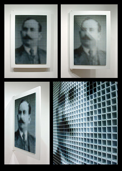 Four men whom I never met and who never knew each other but whose bloodlines converge in my children, 2003, details (Juan de Dios)