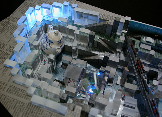 Manchester Letherium Ideas Competition, 2005, detail (scale model)