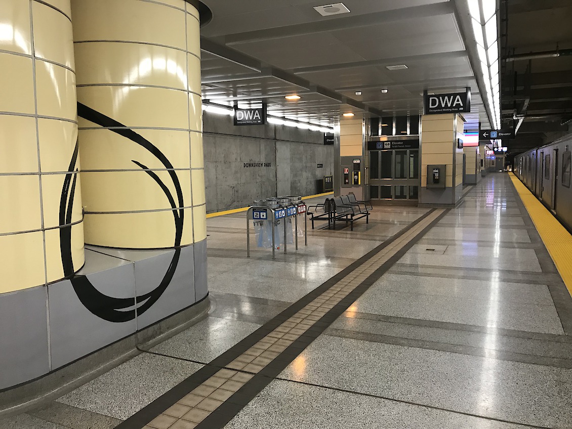 SPIN, Downsview Park Station, platform