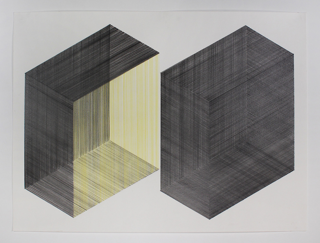 Two Equal Volumes 2017_03_06, 2017, 18 x 24 in
