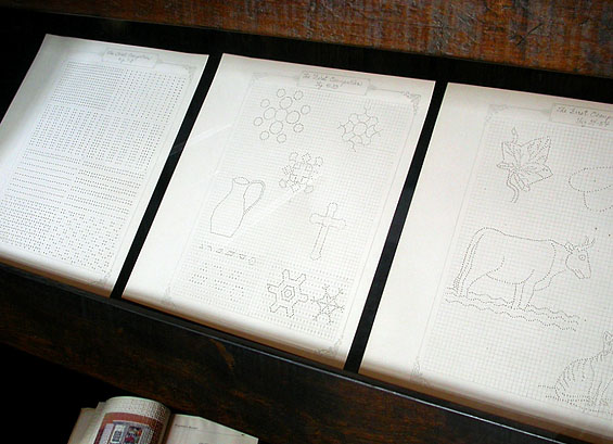 Occupations of an Unknown Kindergartner, 2005, detail (pierced paper)