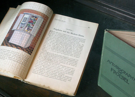 Occupations of an Unknown Kindergartner, 2005, detail (pierced book)