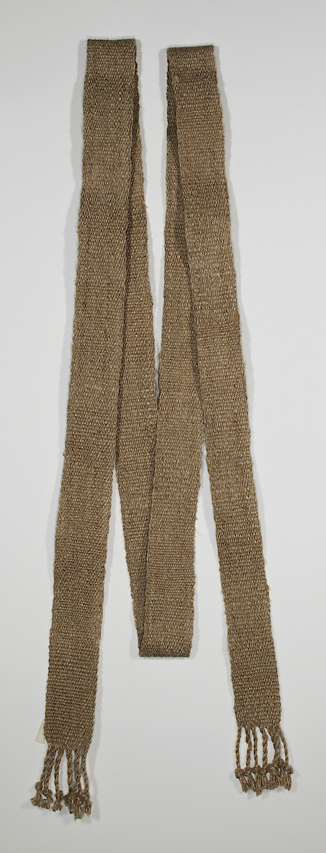 Hand-spun Linen Inkle Loom Strap, 2020, 1.75 x 96 in