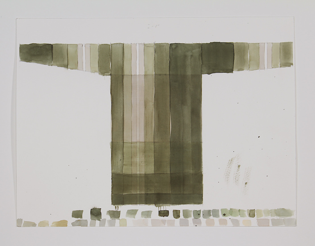 Schematic Drawing for Dress Design, 2020, 16 x 12 in