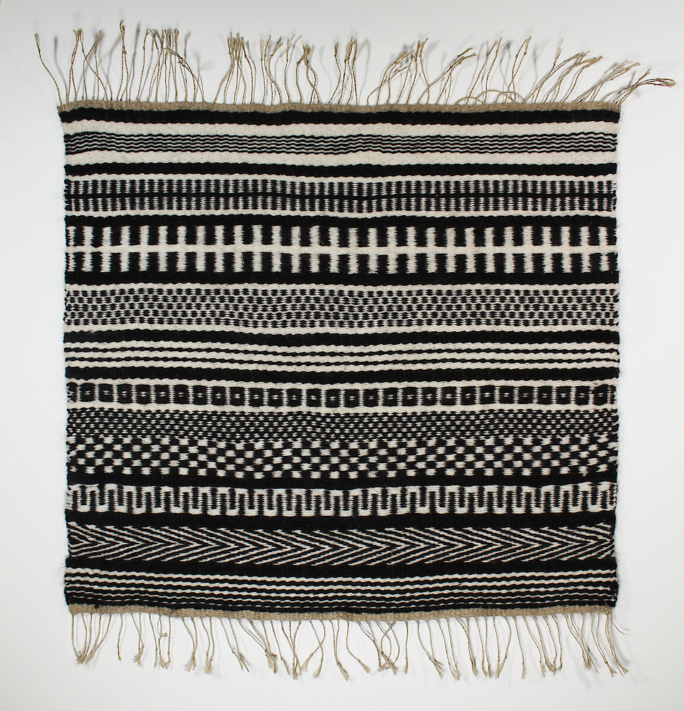 Icelandic Wool and Linen Weft-Faced Rug #1, 2021, 27.25 x 31.5 in