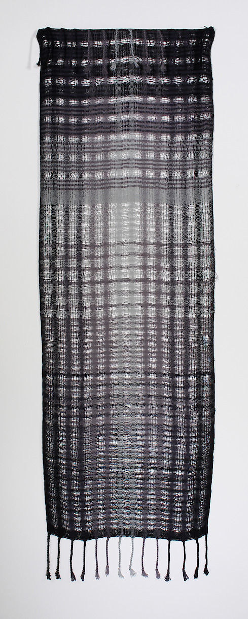 Denting 2, 2021, cotton, 11.5 x 40 in